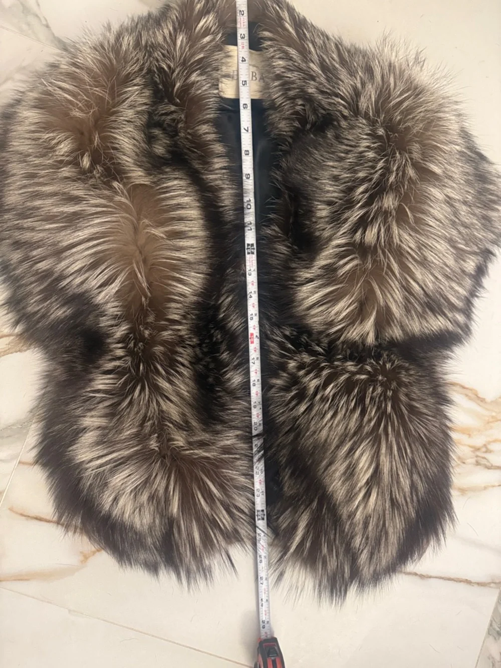 Silver fox fur stole shawl by EMBA